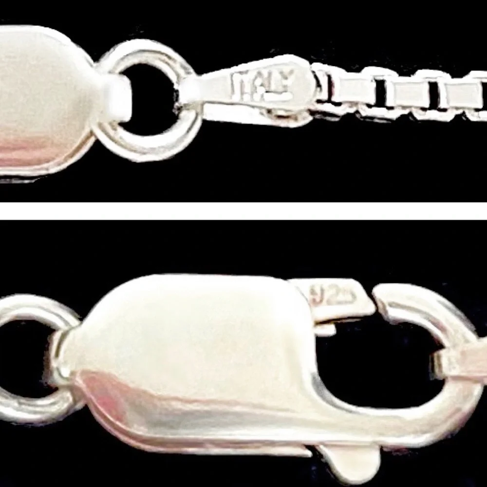 3! 925 SS 2MM Box Chain Italian Necklaces!